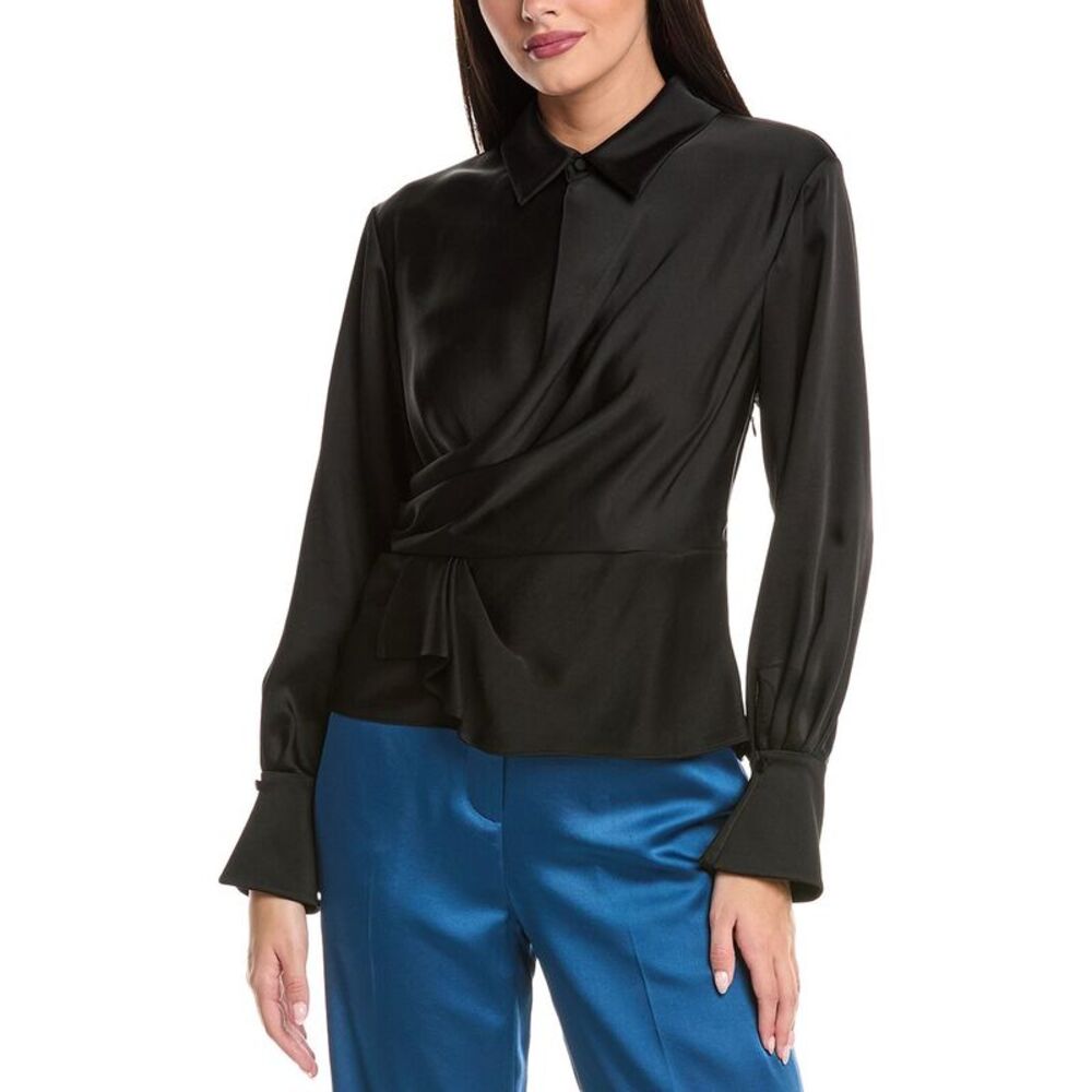 Simkhai Womens Valya Shirt, Black - Picture 1 of 3